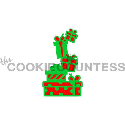 2 Piece Stacked Presents Stencil Set