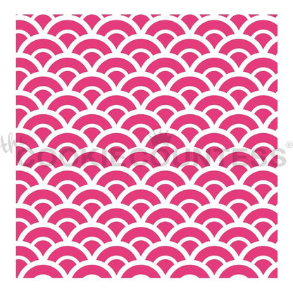 Asian Waves Stencil