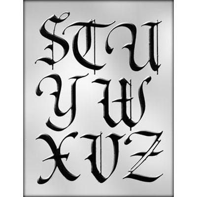 Fancy Letter S to Z Chocolate Mold