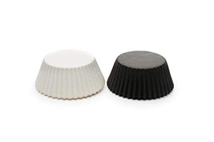 Black and White Baking Cups - 50 Cupcake Liners