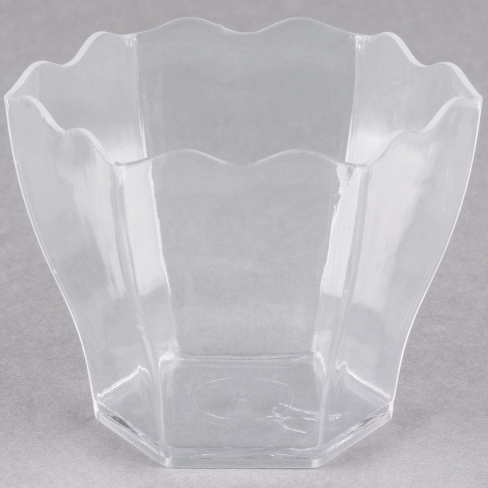 Disposable Hexagon Cube Plastic Cup - 10 Cups