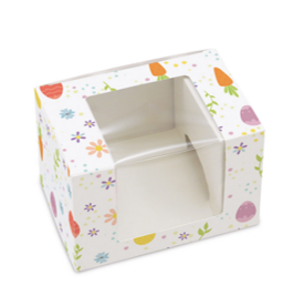 Easter Pattern Easter Egg Box,  Half (.5) LB, 1 Piece Folding Box