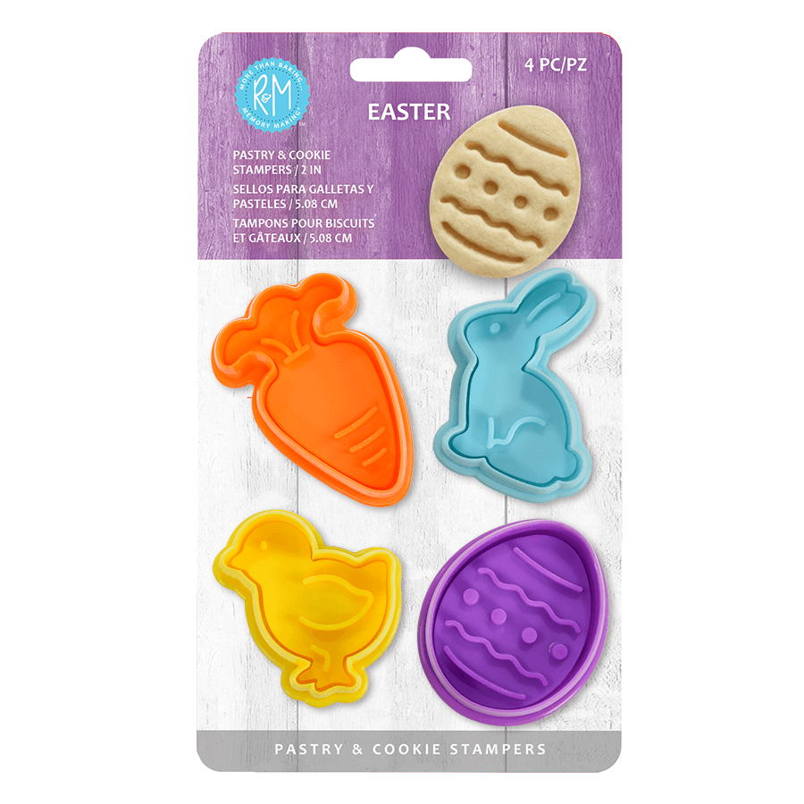 4 Piece Easter Stamper Cookie Cutter Set