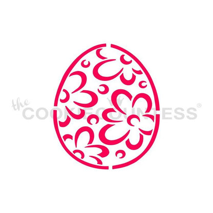 Easter Egg Flowers Stencil