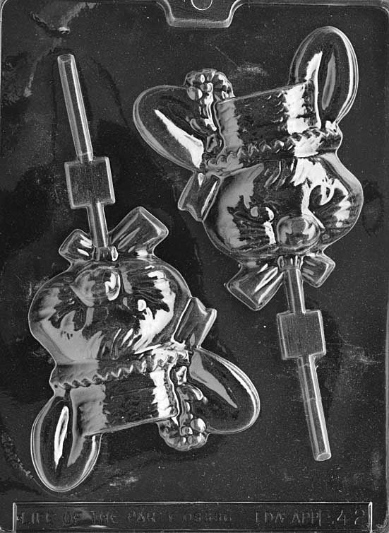 Large Lady Bunny Lollipop Chocolate Mold