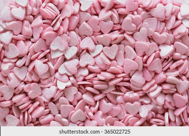 Pink Pearl Heart Sprinkles