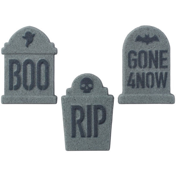 Halloween Tombstone Edible Decorations - Pack of 6
