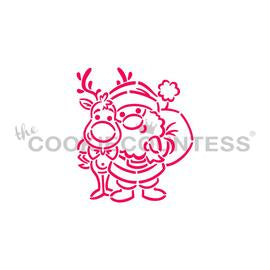Santa and Rudolph Paint Your Own Stencil