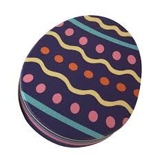 Purple Egg Shaped Candy Box,Half (.5) LB, 2 Piece Box with Separate Top & Bottom