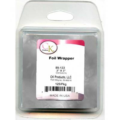 Silver Foil Wrapper - 3"x3" - 125/Package