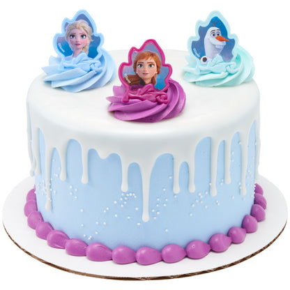 Disney Frozen II Elsa, Anna & Olaf Cupcake Rings - 12 Rings