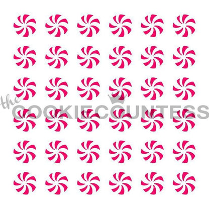 Peppermint Swirls Stencil