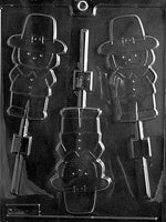 Boy Pilgrim Lollipop Chocolate Mold