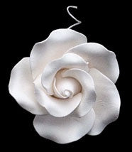 Tea Rose Single w/wire - White- Large