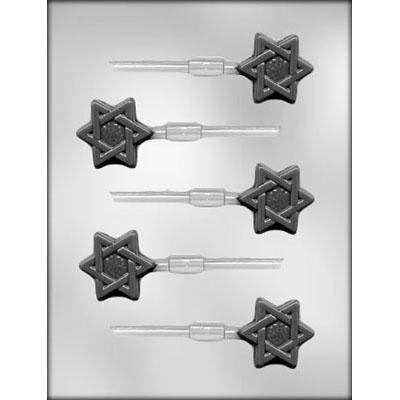 1.75 Inch, Star Of David Lollipop Chocolate Mold