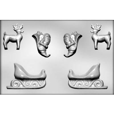 Two piece Sleigh Chocolate Mold