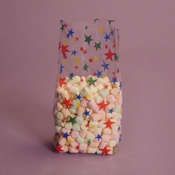 4x2.5x9.5 Bag - Primary Color Stars - 10 Bags