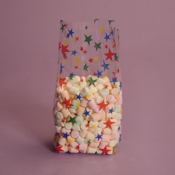 5x3x11.5 Bag - Primary Color Stars - 10 Bags