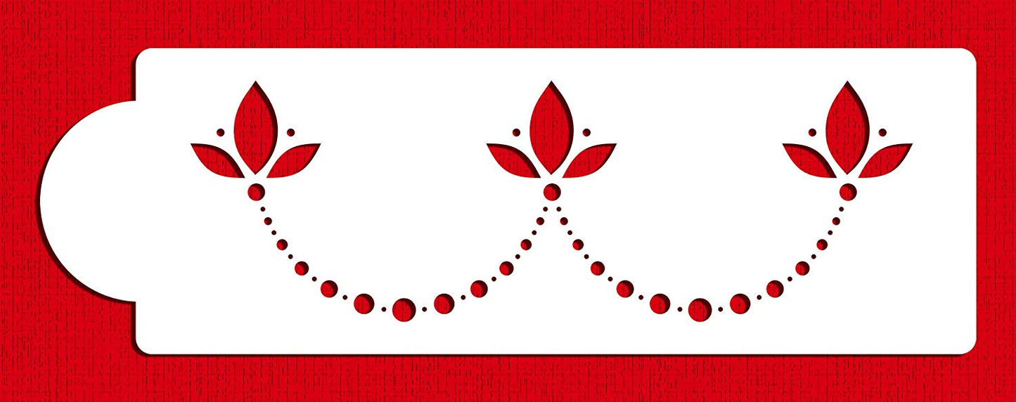 Dotted Scallop Cake Stencil