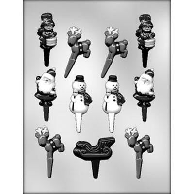 Assorted Christmas Picks Chocolate Mold