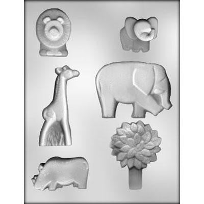 Assortment Of Safari Animals Chocolate Mold