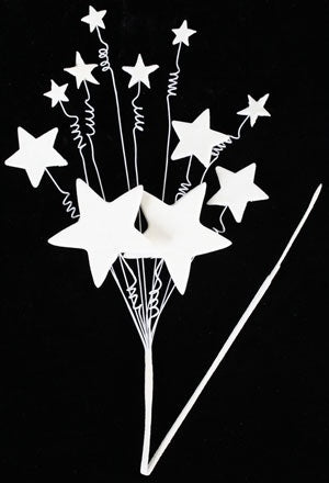 Stars with Curlique Wires - White