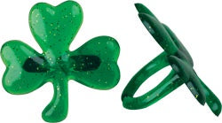 Shamrock Glitter Ring - 12 Rings