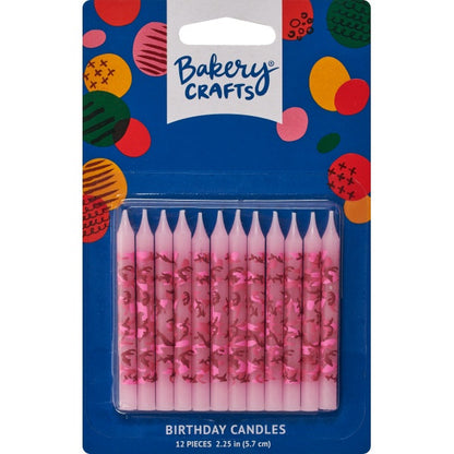Pink Camo Birthday Candles - 12 Candles