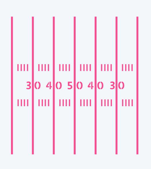 Football Field Lines Stencil