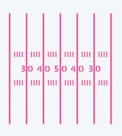 Football Field Lines Stencil