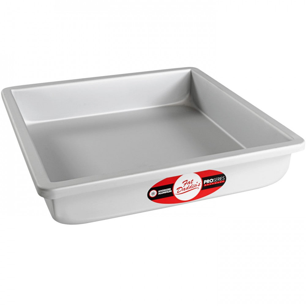 10x10x2 Inch, Fat Daddio's Anodized Aluminum Square Cake Pan