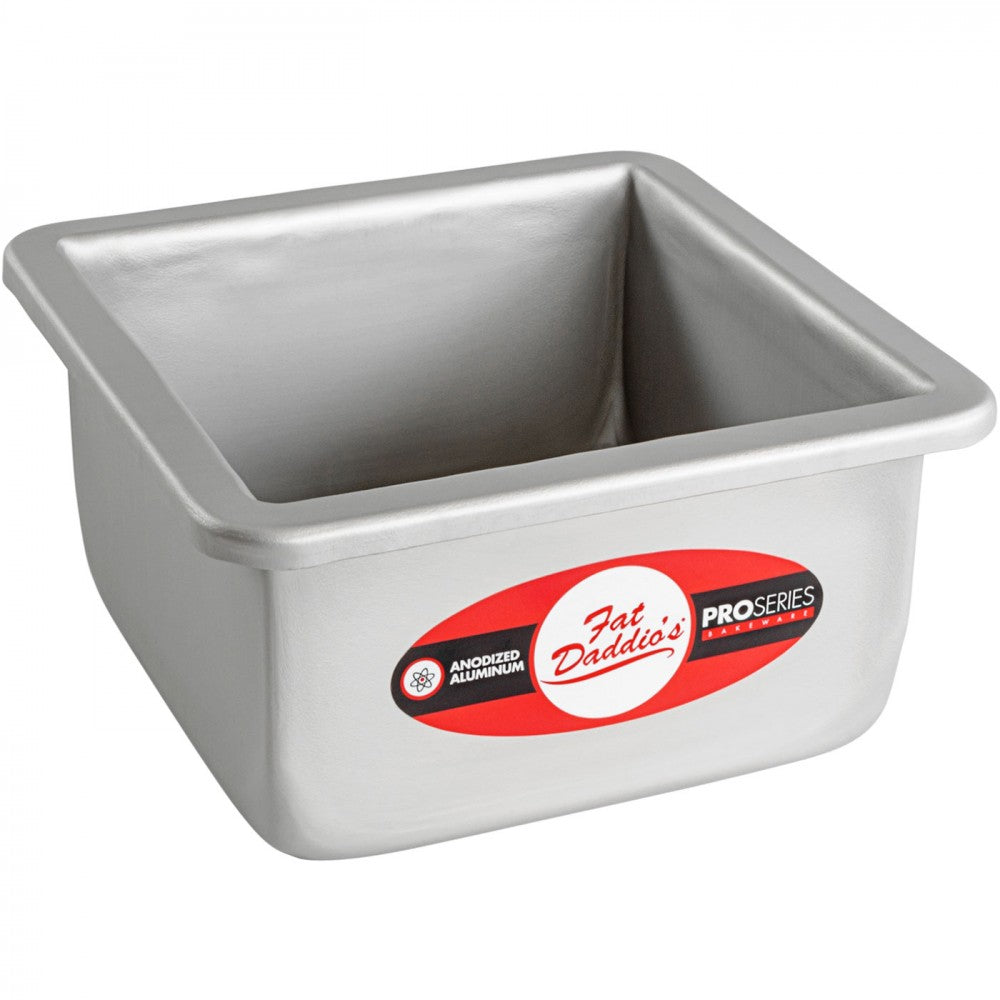 image of fat daddios 5 inch square cake pan that is 3 inches deep