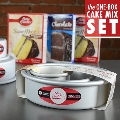 image of fat daddios 3 cake pan set