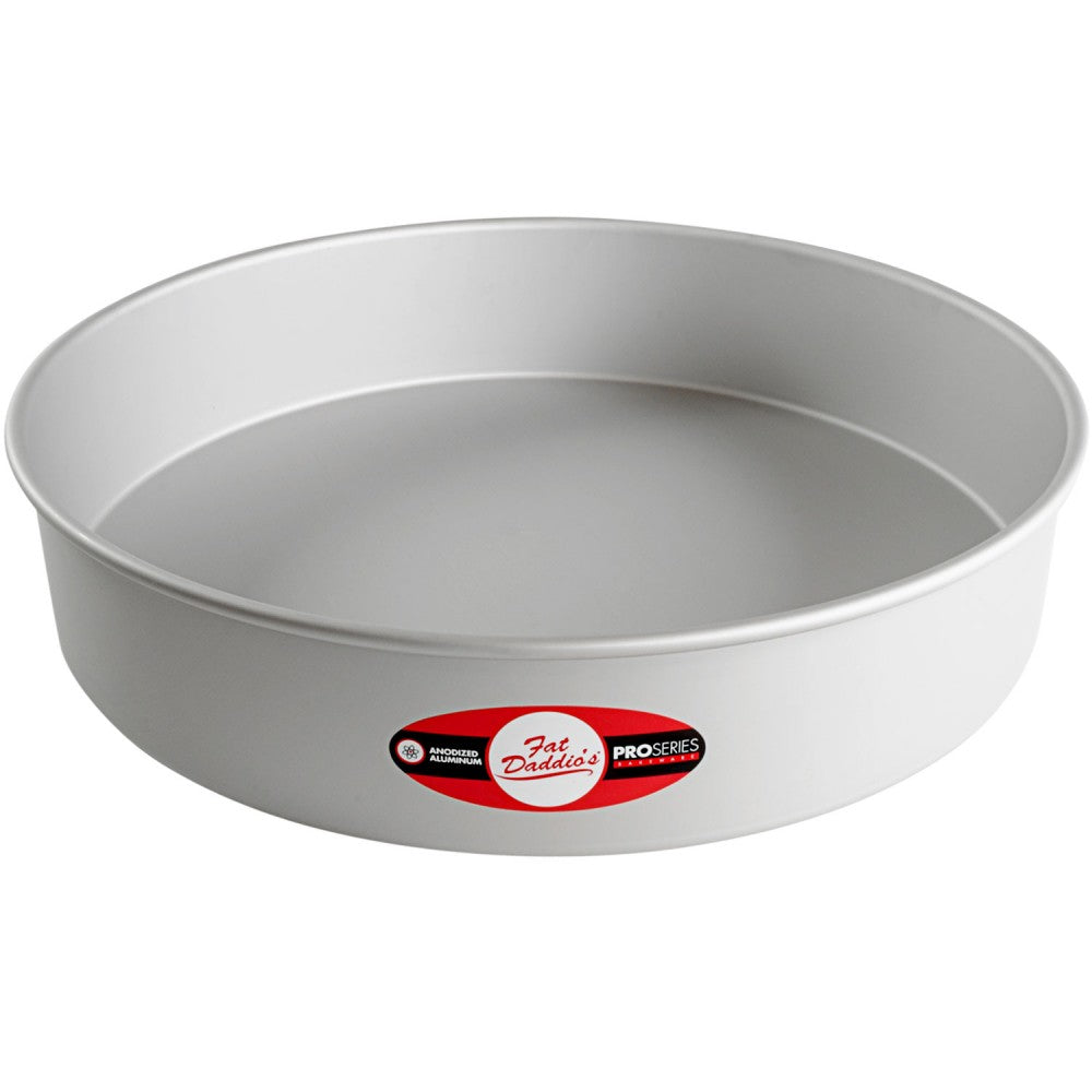 image of fat daddios round cake pan that is 18 inches in diameter and 3 inches deep