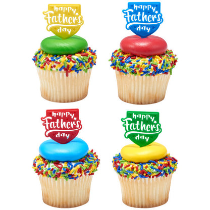 Happy Fathers Day Hero Cupcake Pick - 12 Picks