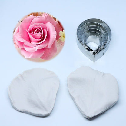 Rose Petal Cutter & Veiner Set - 8 Pieces