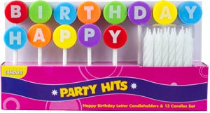 Happy Birthday Letter Candle Holders