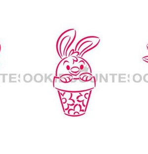 Bunny in Pot Paint Your Own Stencil