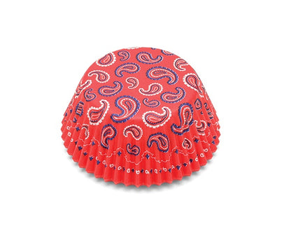 Red Bandana Baking Cups - 50 Cupcake Liners