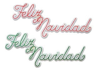 Feliz Navidad Layon - White with Red or Green Lettering