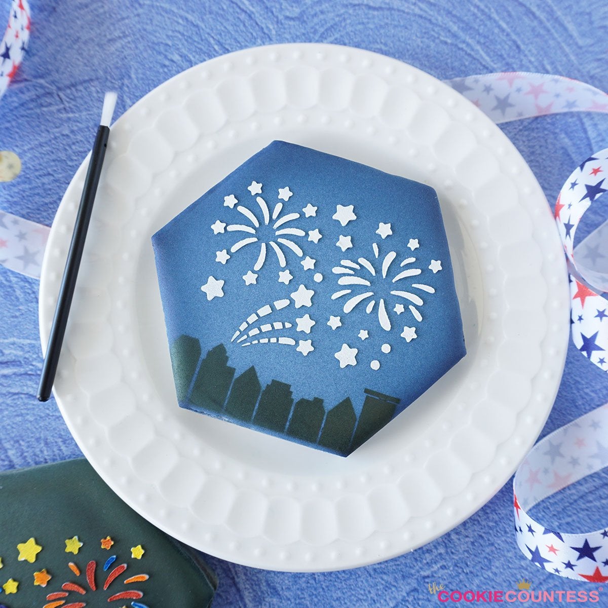 City Fireworks Stencil