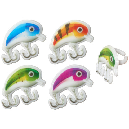 Fishing Lure Cupcake Rings - 12 Cupcake/Cake Rings