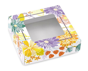 Spring Floral Candy Box with Window, 3 oz, 2 Piece Box with Separate Top &Bottom