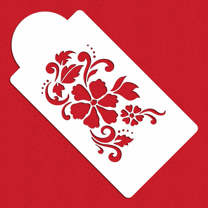 Floral Explosion Cake Tier Side Stencil