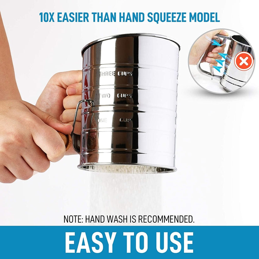 3 Cup Flour Sifter, Zulay Kitchen
