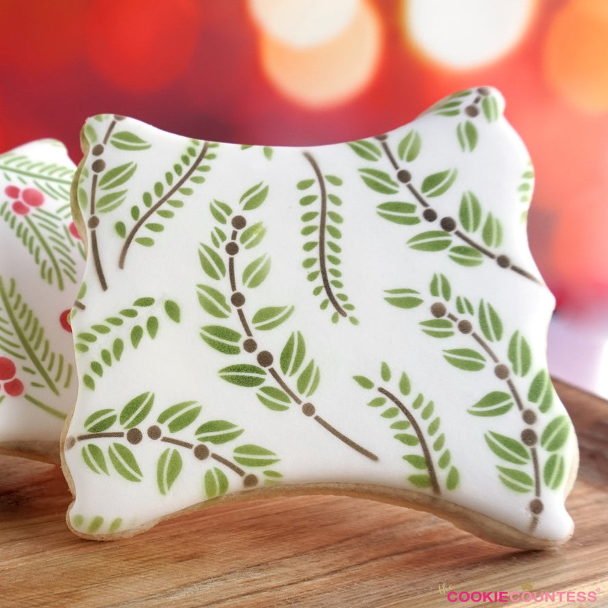 2 Piece Greenery Stencil Set
