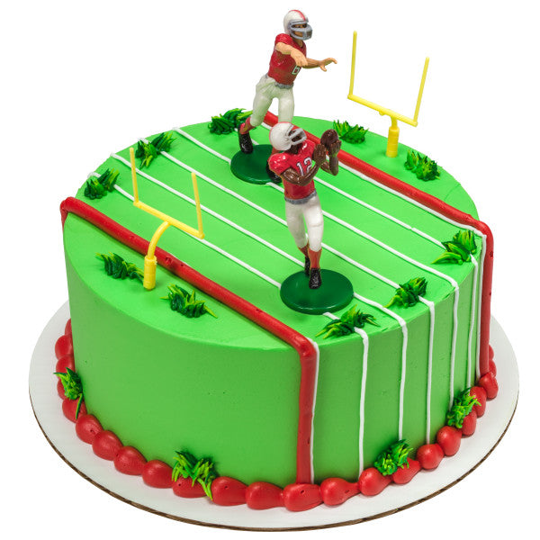 Football Touchdown Cake Topper Set