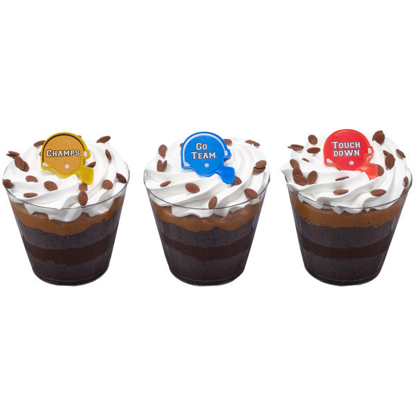 Football Helmet Cupcake Rings - 12 Cupcake Rings