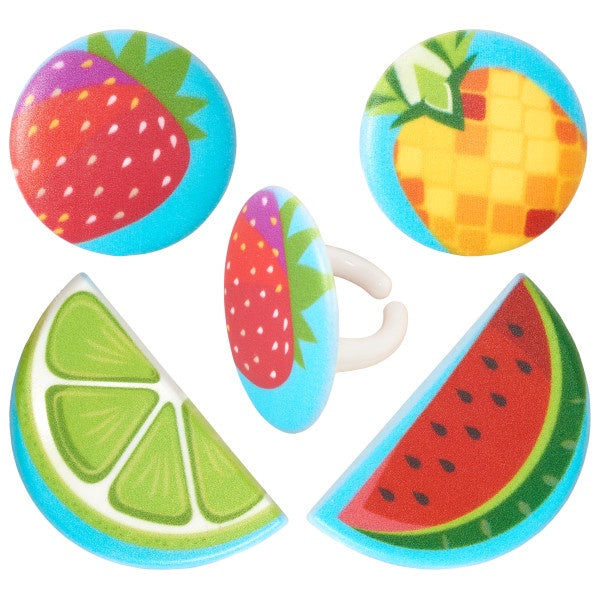 Fruit Assortment Cupcake Rings - 12 Rings