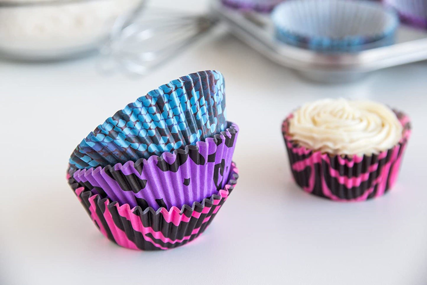 Funky Animal Print Cupcake Liners - 75 Cupcake Liners